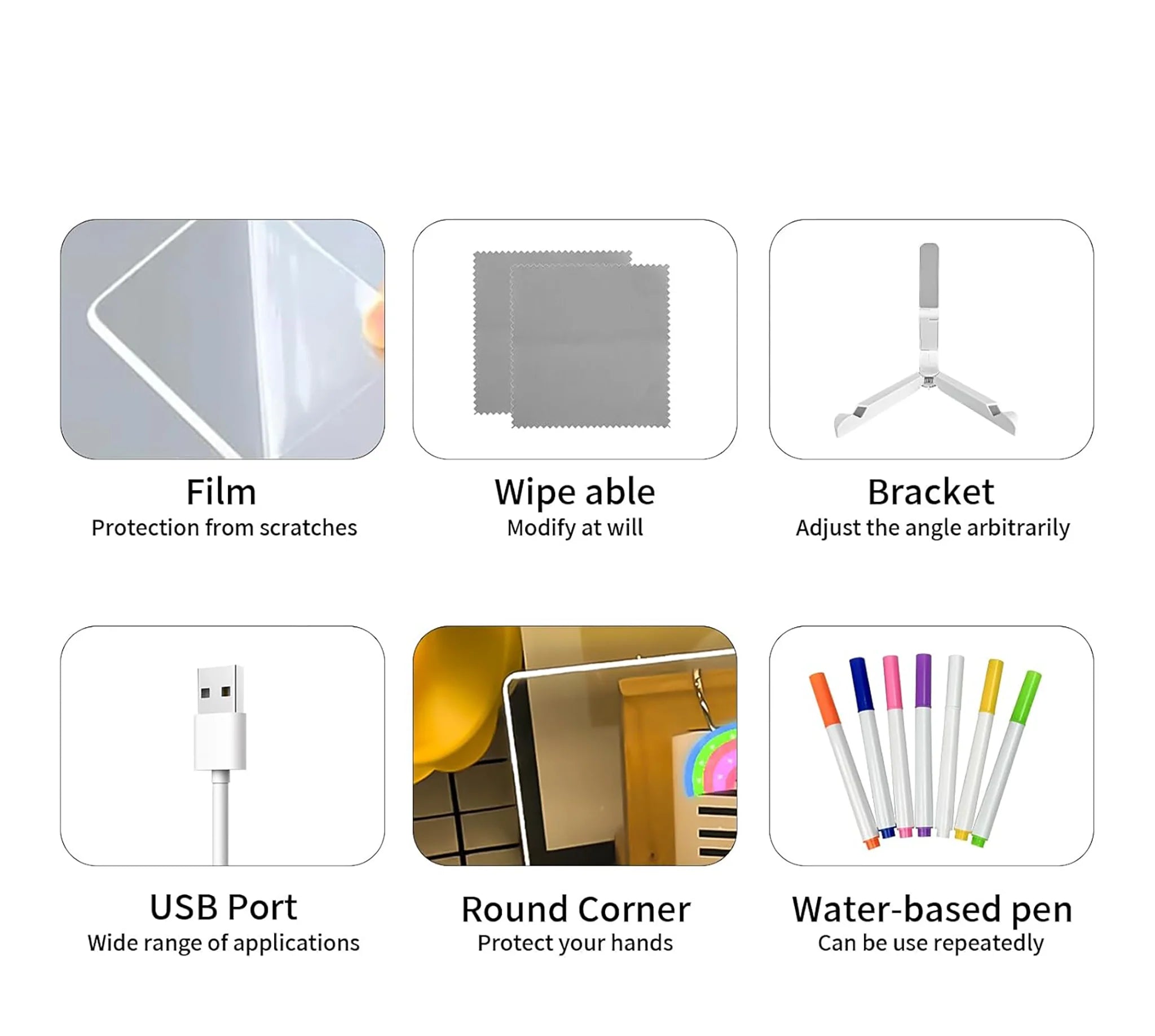 Magic LED-drawing board (extra including 7 pens)