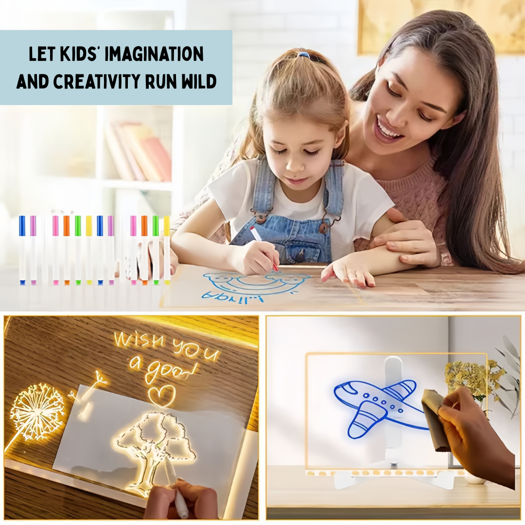 Magic LED-drawing board (extra including 7 pens)